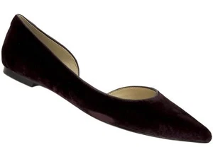Sam Edelman Damen Reema spitz zulaufende d'Orsay Ballerinas Sangria Samt Größe 6 M - Bild 1 von 6