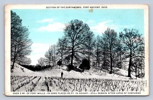 K1/ Fort Ancient Ohio Postcard c1910 Native American Indian Mound 491 - Picture 1 of 4