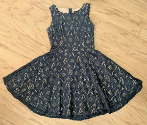 Jodi Kristopher MARINEBLAU Spitzenkleid GRÖSSE 3 komplett gefüttert schick Party Belk  - Bild 1 von 5