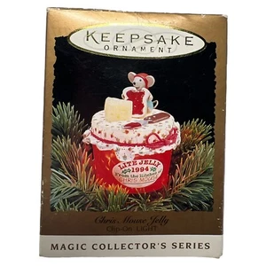 Hallmark Keepsake Decorazione Natalizia 1994 Chris Mouse Gelatina Clip On Luce MAGICA - Foto 1 di 5