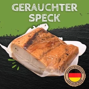 Durchwachsener Speck Geräucherter am Stück Frühstücksspeck vom Schwein 300g - Bild 1 von 10