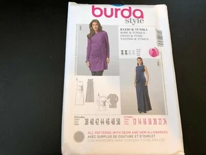 Modello stile Burda 7164 Ms abito maternità~tunica con inserti e raccoglitori laterali 12-24 - Foto 1 di 2