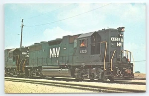 Cartolina Norfolk & Western 4128 GM Bellevue Ohio 1971 - Foto 1 di 2