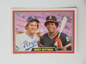 GEORGE BRETT ROD CAREW 1981 DONRUSS BASEBALL CARD #537 BEST HITTERS - Picture 1 of 2