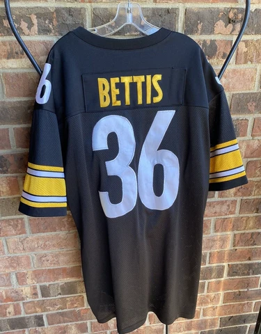 NFL Pittsburgh Steelers Jerome Bettis 36 Sewn Black Jersey Men XXL No Tags Cover
