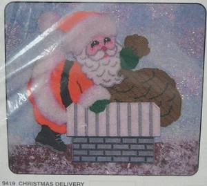 Xmas Delivery Santa Chimney Plastic Canvas Kit Linda Ruck 17x18 Temptations 9419 - Picture 1 of 4