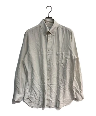 Yohji Yamamoto pour homme men's button-down shirt cotton size 3 ivory USED - Image 1 of 4