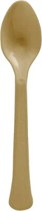 Cucharas de plástico premium para vajilla Amscan, talla única, doradas. Paquete de 20 - Imagen 1 de 1