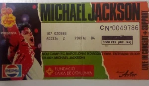 MICHAEL JACKSON 09.08.1988 BAD WORLD TOUR BARCELONA KONZERT TICKET - Bild 1 von 5