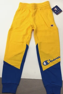 Champion Small Boys Sweatpants Gold/Bozetto Blue Size 6. - Picture 1 of 4