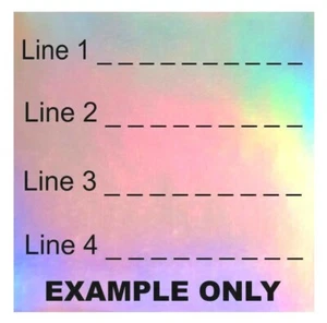 GR75c 1000 Custom Print 3/4" Square Standard Hologram Label Stickers Seals - Picture 1 of 8