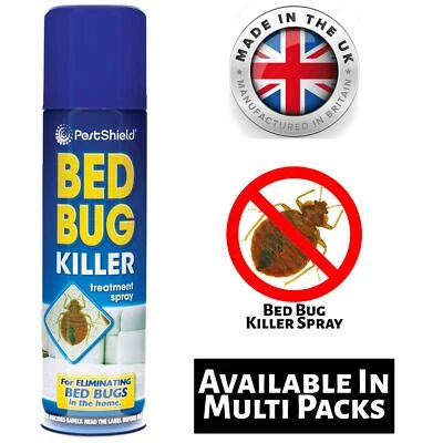 PESTSHIELD Bed Bug Killer Spray Insect Carpet Mattress Treatment Eliminate Bugs 200ml