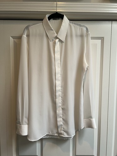 Camicia DIOR tg.Med. (Bianco) Placchetta coperta con bottoni linea