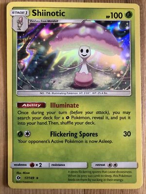Shiinotic 17/149 - NM HOLO Sun & Moon - Pokemon TCG 2017 Rare Card - Image 1 of 2