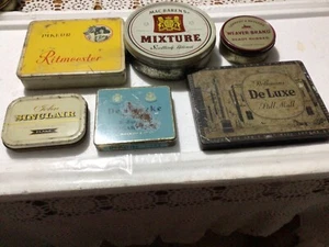 LOT OF 6 MIXED TOBACCO TINS - Picture 1 of 4