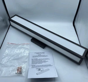 Kuzco Dimmable Wall Lamp Bathroom Light Fixture, Black Rectangle, 5000k, AC120V - Picture 1 of 8