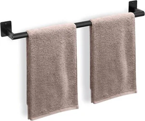 Bathroom Towel Bar, 24 Inch Racks for Wall Mounted, Black - Picture 1 of 9