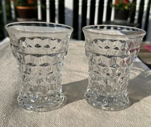 Fostoria American Flared Table Glass Tumblers 4-3/8" 8 Oz (2) - Picture 1 of 3