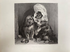 1879 Antique Print: Comical Dogs after Edwin Landseer