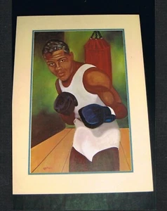 RARE STUNNING boxer JOE LOUIS artwork 20x28 by DR FERDIE PACHECO signed numbered - Picture 1 of 3