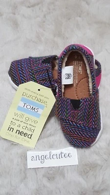 Toms Tiny Classics Multi Herringbone size 6 New without box - Image 1 of 4