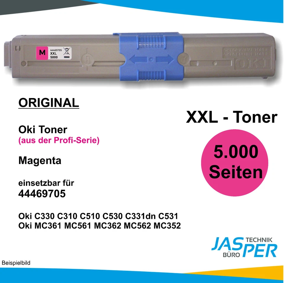 Original OKI XXL Toner einsetzbar für 44469705  Magenta MC361 561 362 562 352 - Bild 1 von 1