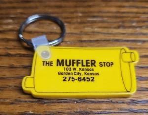 The Muffler Stop Garden City, Kansas Rubber Keychain Keyring - Picture 1 of 3