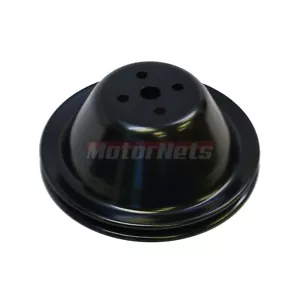 Bloque pequeño negro Chevy 283-350 SWP polea superior única 1 ranura agua corta - Imagen 1 de 2
