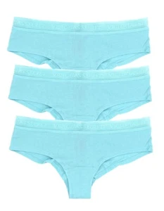 Victoria's Secret Cotton Cheeky Panties Mesh Stretchy Band 3 Pack Lot S, M, L - Picture 1 of 8