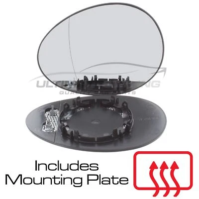 Wing Mirror Glass BMW Mini R56 2006-2014 Chrome Heated Aspherical Passenger Side - Image 1 of 4