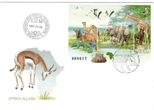 HUNGARY - 1997. FDC S/S - African Animals Mi:Bl.242. - Picture 1 of 1