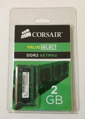 Corsair 2 GB SO-DIMM 800 MHz DDR2 Memory (VS2GSDS667D2G) - BRAND NEW - Image 1 of 3