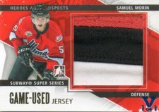SAMUEL MORIN 13-14 IN THE GAME HEROES GOLD PROSPECTS SUBWAY SERIES GAME-USED 1/1