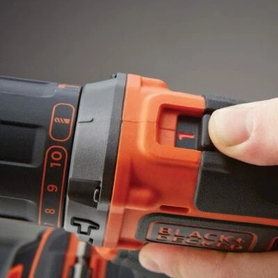 BLACK+DECKER 18 V Cordless 2-Gear Combi Hammer Drill Power Tool with Kitbox - Image 1 of 4