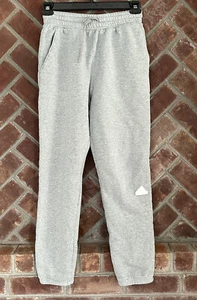 Adidas Fleece Pants Joggers Mens Small Sweatpants Gray Drawstring HN1938 EUC - Picture 1 of 9