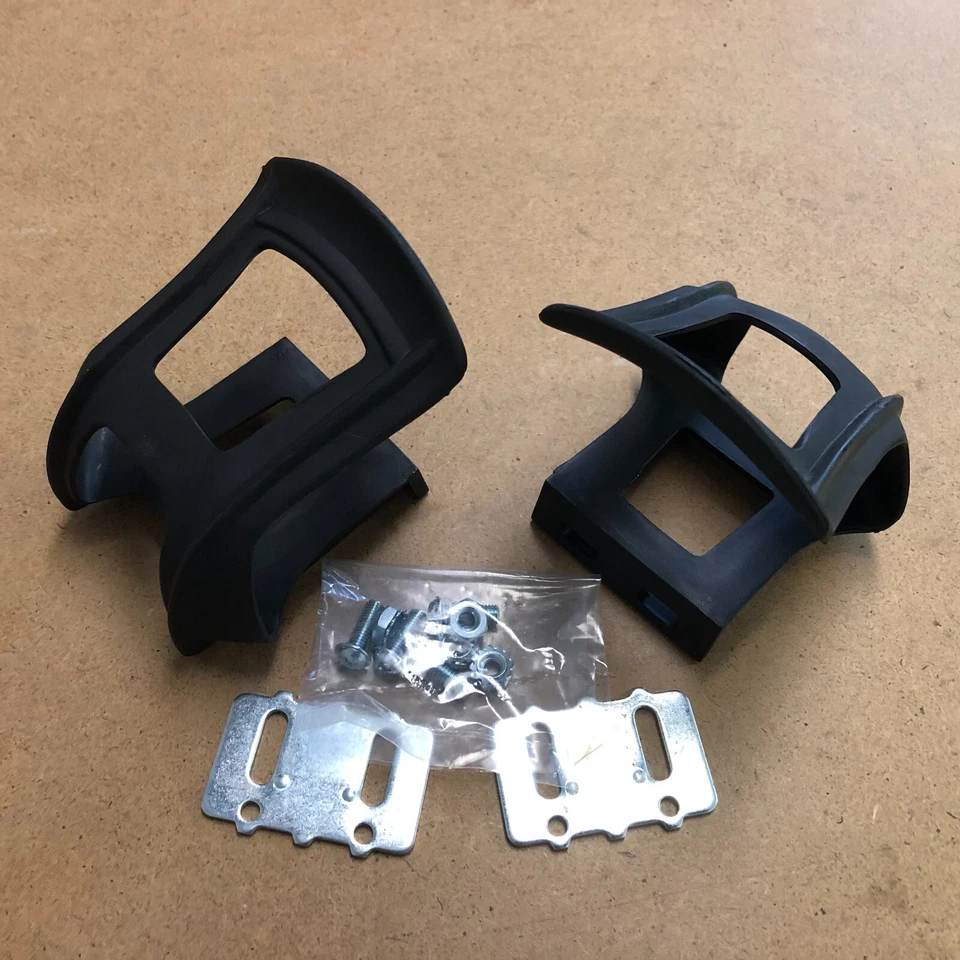 New WELLGO MT-10 Plastic Bicycle Pedal Toe Clips Strapless Black One Size - Image 1 of 1