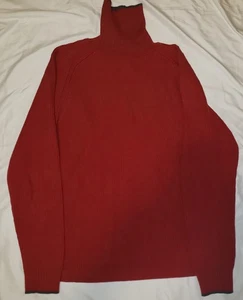 Gap L Red Long Sleeve Turtleneck Sweater Ribbed - Picture 1 of 4