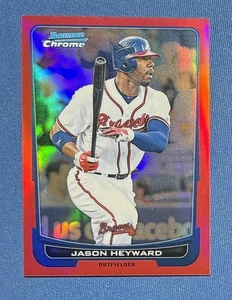 2012 Bowman Chrome Jason Hayward Red Refractor 2/5 Braves #202 - Picture 1 of 2