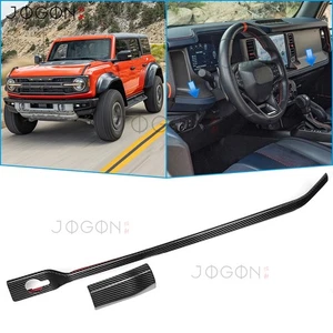 2022-2025 For Ford Bronco Raptor Carbon Engine Start Stop Dashboard Panel Trims - Picture 1 of 14