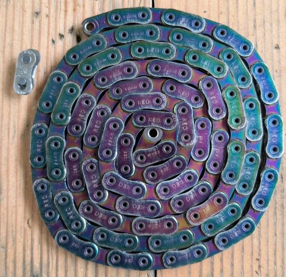 SRAM RED-D1 FlatTop Chain 112 Link Oil Slick With PowerLink Foto 1 de 1