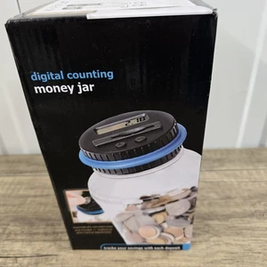 DIGITAL PIGGY BANK UK COIN COUNTING JAR MONEY BOX COIN SAVING POT NEW - Picture 1 of 5