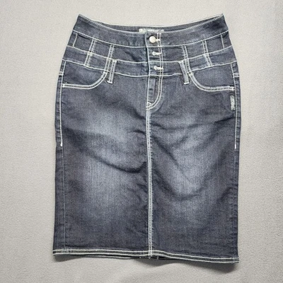 Falda Silver Jeans Co Amy W 29 Azul Lavado Oscuro Elastizada Festival Occidental Informal Foto 1 de 4