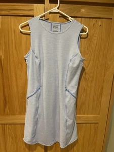 Duluth Trading Co blau weiß sportliches Kleid mit Taschen Damen SM gebraucht, in einwandfreiem Zustand - Bild 1 von 4