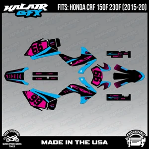 Graphics Kit for HONDA CRF150F CRF230F (2015-2020) Division - Magenta Cyan - Picture 1 of 4