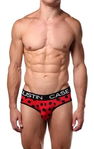 JustinCase Justin Estuche Rojo Negro Lunares Calzoncillo Pequeño S - Imagen 1 de 3