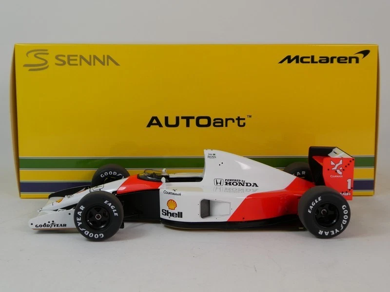 Autoart Mclaren Honda MP4/6 Ayrton Senna World Champion 1991 Japan GP 1/18 89150 - Immagine 1 di 4