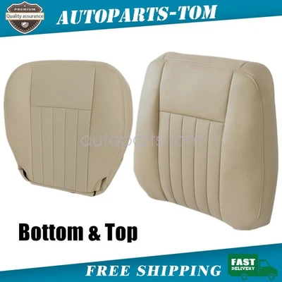 Driver Side Bottom & Back Leather Seat Cover Tan For 2003 2004 Lincoln Navigator - Image 1 of 4