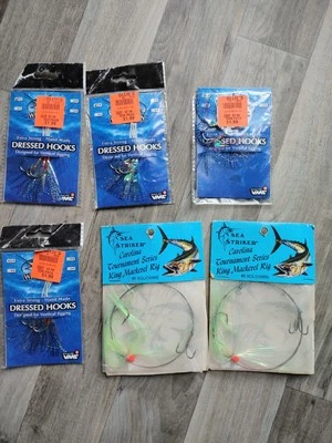 Sea Striker #5 Wire King Mackerel Rigs and Williamson Dressed 2/0 VMC Hooks - Image 1 of 4