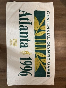 Vintage Atlanta 1996 Centennial Olympic Games Strandtuch 100 Jahre Jubiläum Flamme - Bild 1 von 6