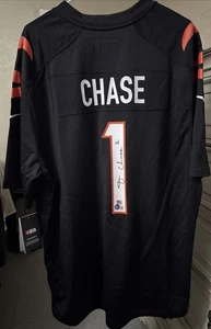 Ja’marr Chase Signed Autographed Nike Bengals Jersey Beckett Witnessed w Tags - Picture 1 of 7
